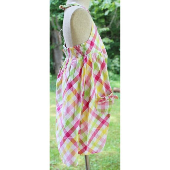 Gymboree Pretty Lady Dress Pink Yellow Plaid Halter Party Summer Lemonade - Picture 4 of 9